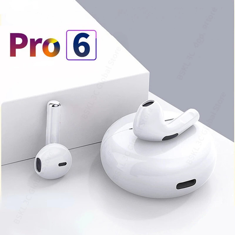 AirPro6 Original TWS Wireless Bluetooth Earbuds Mini Headset with Stereo Sound