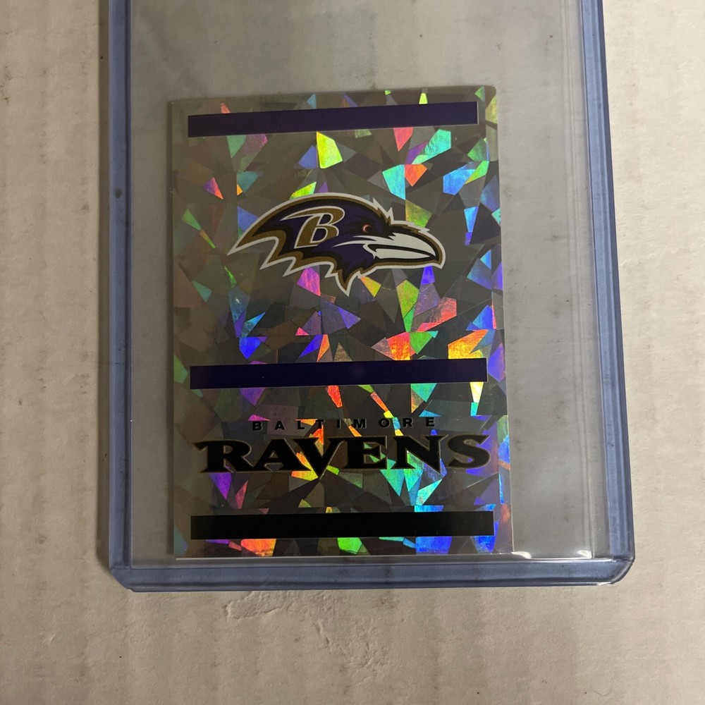2002 NFL sticker card collection Baltimore Ravens Team Logo silver cracked Ice