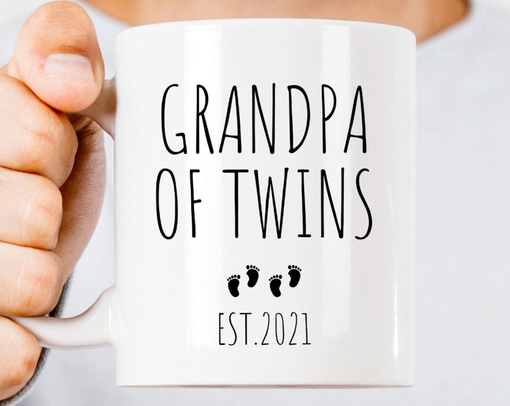 Grandpa Of Twins Coffee Mug Twin Pregnancy Announcement Twin Grandpa Gift Twins