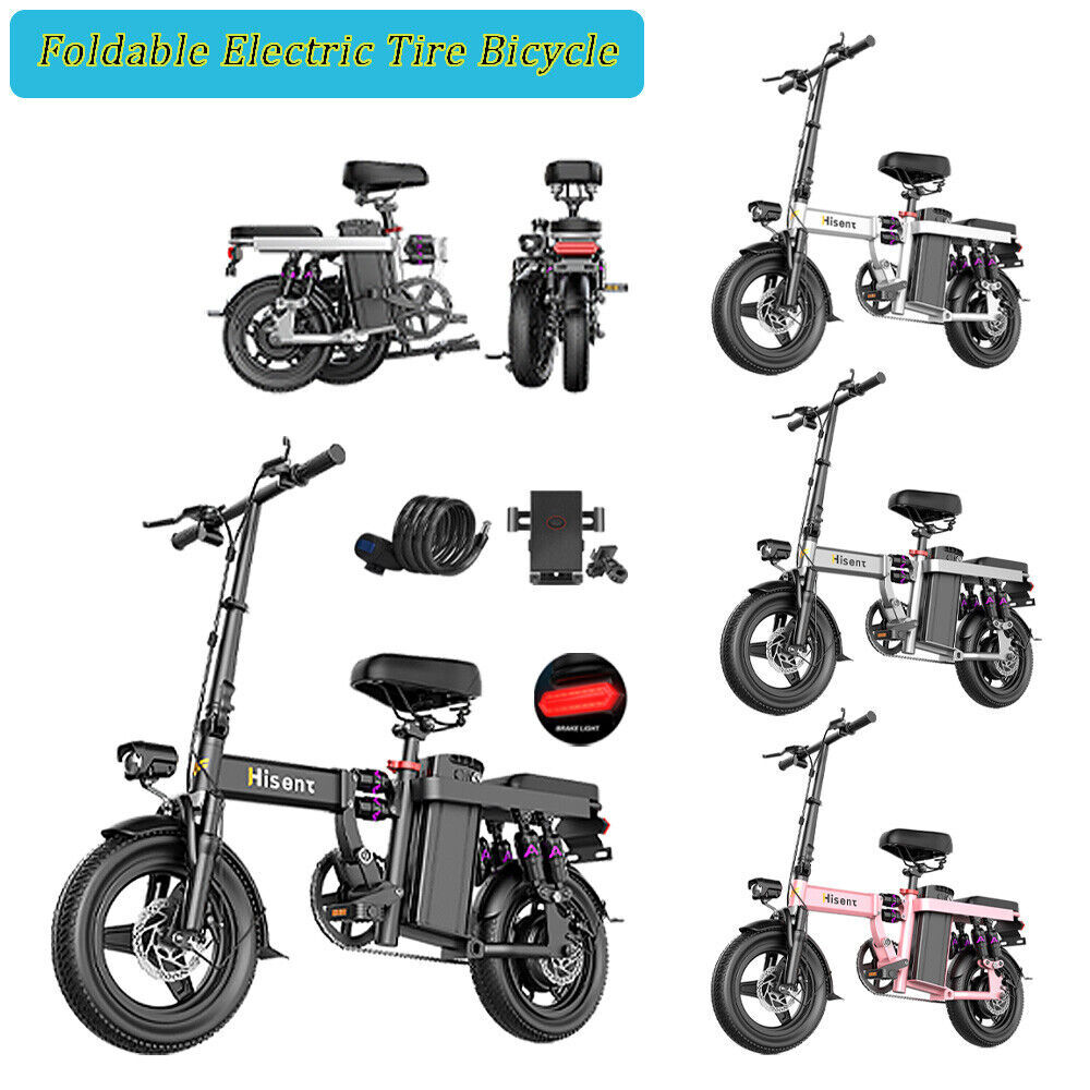 740W Folding Electric Bike 48V 17.5AH 20MPH 30-Mile Range for Adults