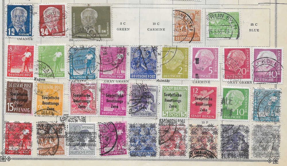 32 Germany Stamps from Quality Old Antique Album