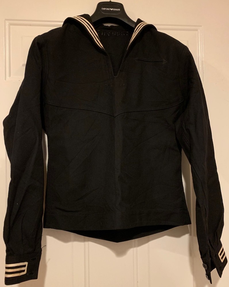 Wool Sailor  Uniform Jumper, Men, Navy Blue, Size 38 S