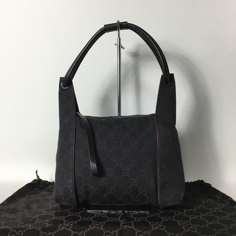 Gucci GG Canvas Handbag Dark Brown 2506 32 Excellent Condition  