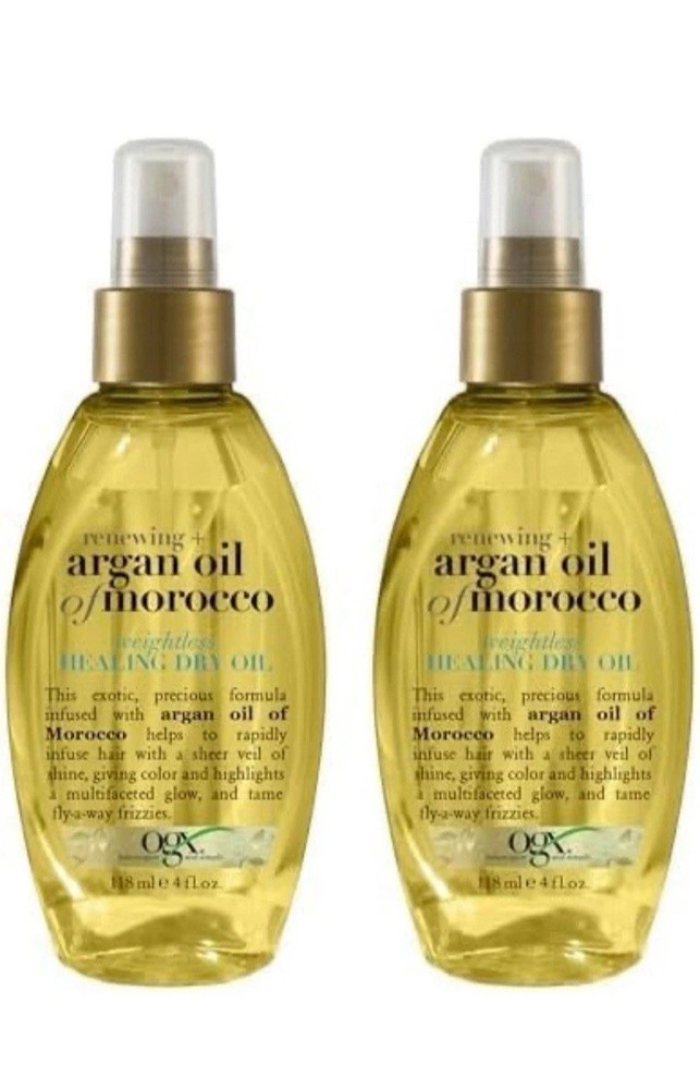 OGX Renewing Argan Oil of Morocco Weightless Dry Hair Mist 4oz Twin Pack