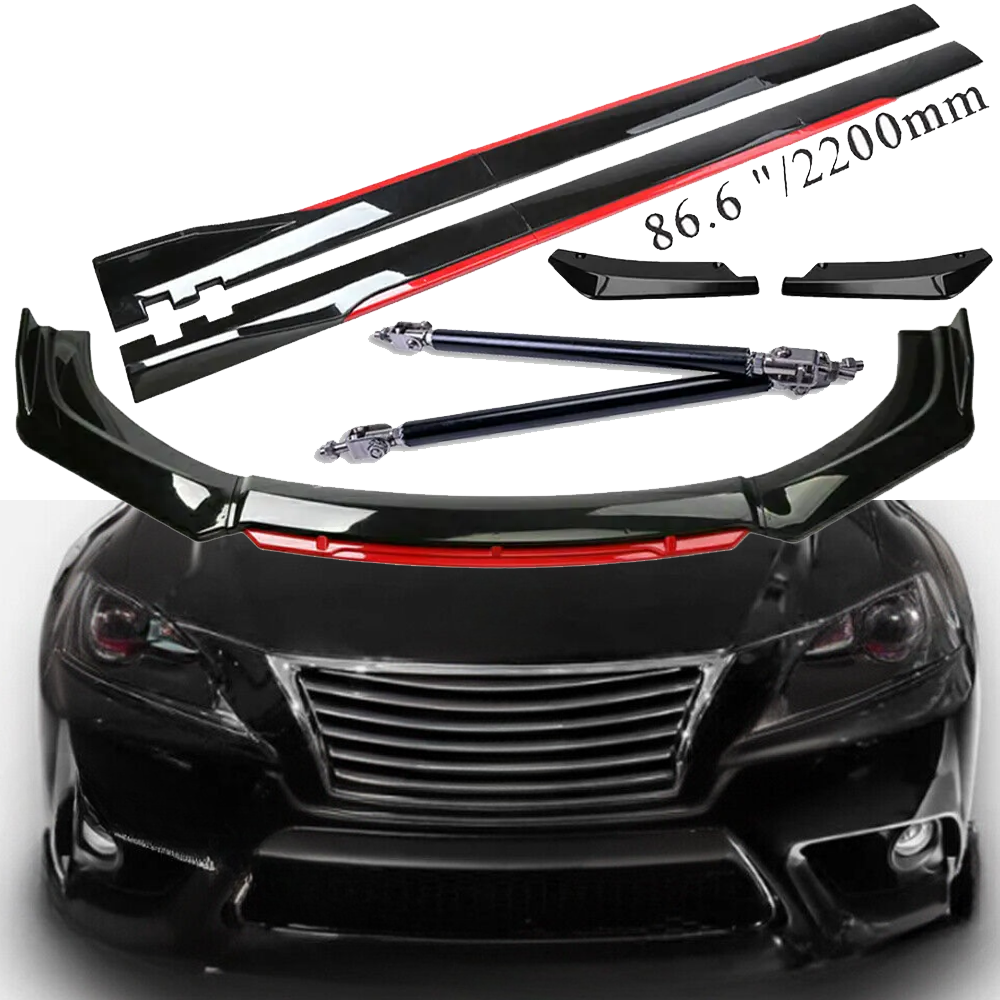 For 2014-2016 Lexus IS Base Front Bumper Lip Spoiler Splitter Side /Skirt Body
