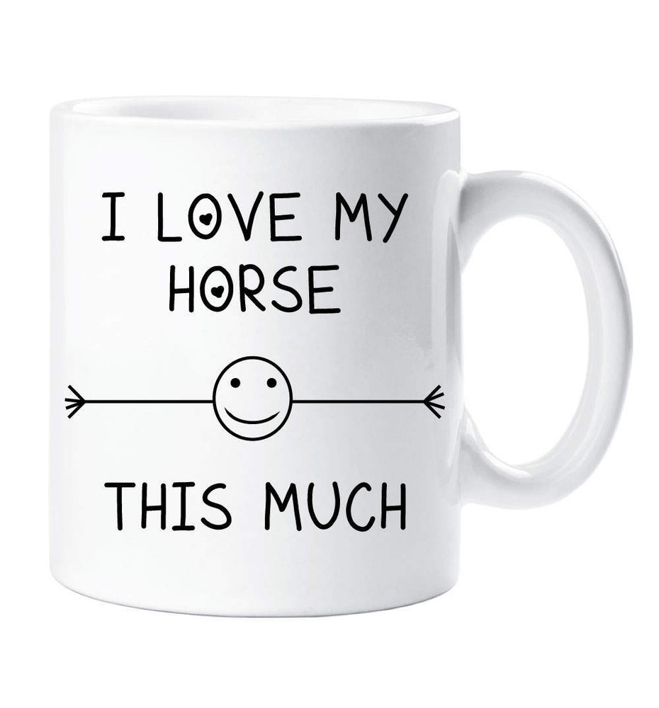 Funny I Love My Horse Mug Great Gift for Equestrian Lovers