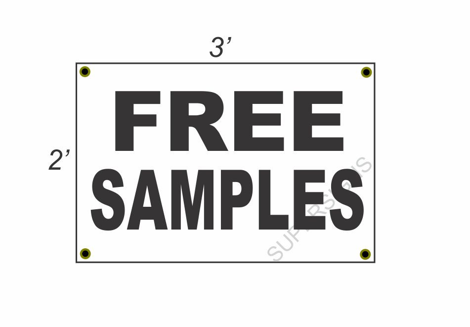 Get FREE SAMPLES 2x3 Black & White Banner Sign at Discount Price with Free Shipping