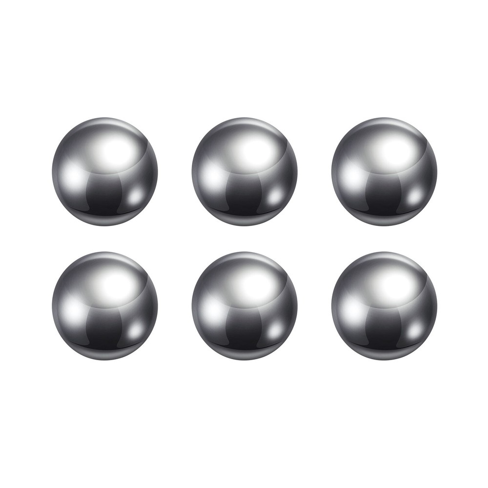 6pcs Precision Balls 20mm Diameter G10 Chrome Steel Ball for Bearings, Silver
