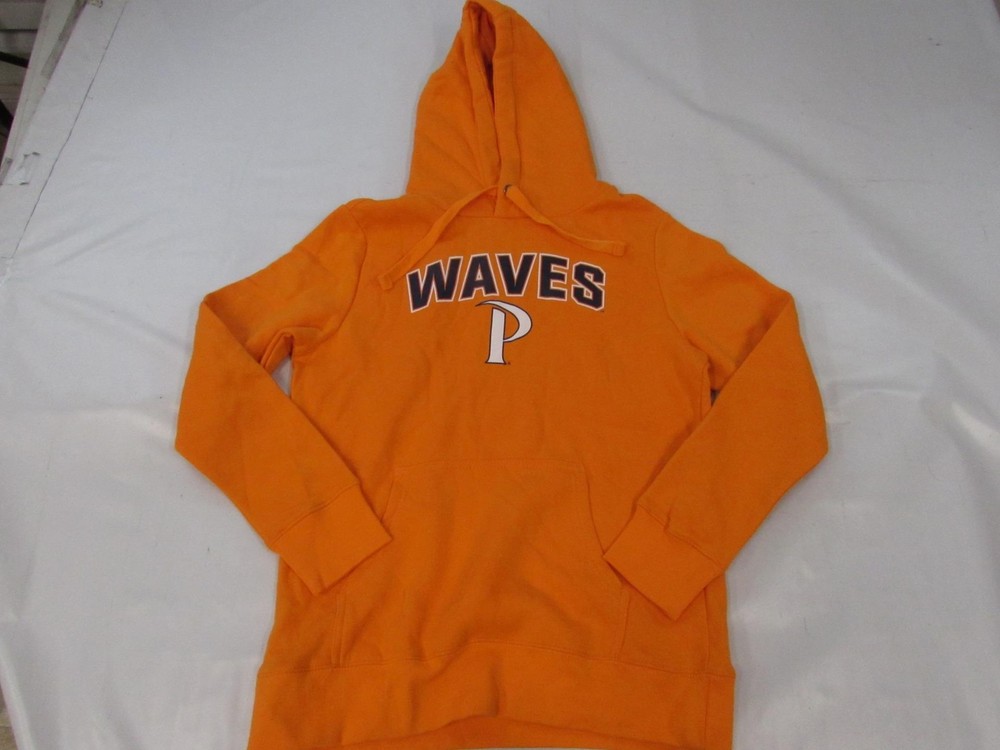 Pepperdine Waves Mens Medium Orange Pullover Hoodie