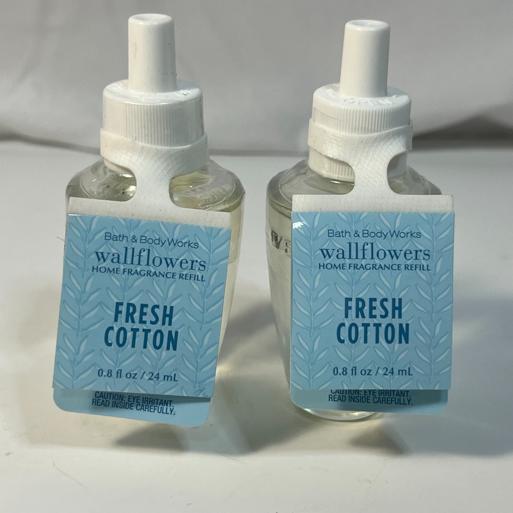 Bath & Body Works Fresh Cotton Wallflower Refill Bulbs 2-Pack Sealed