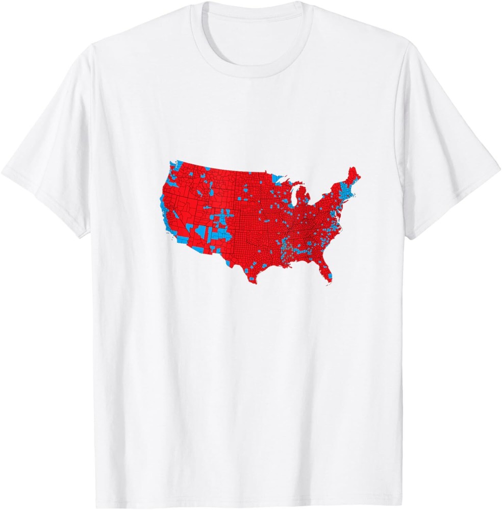 Election 2024 Results Map Trump Wins Counties T-Shirt Hoodie