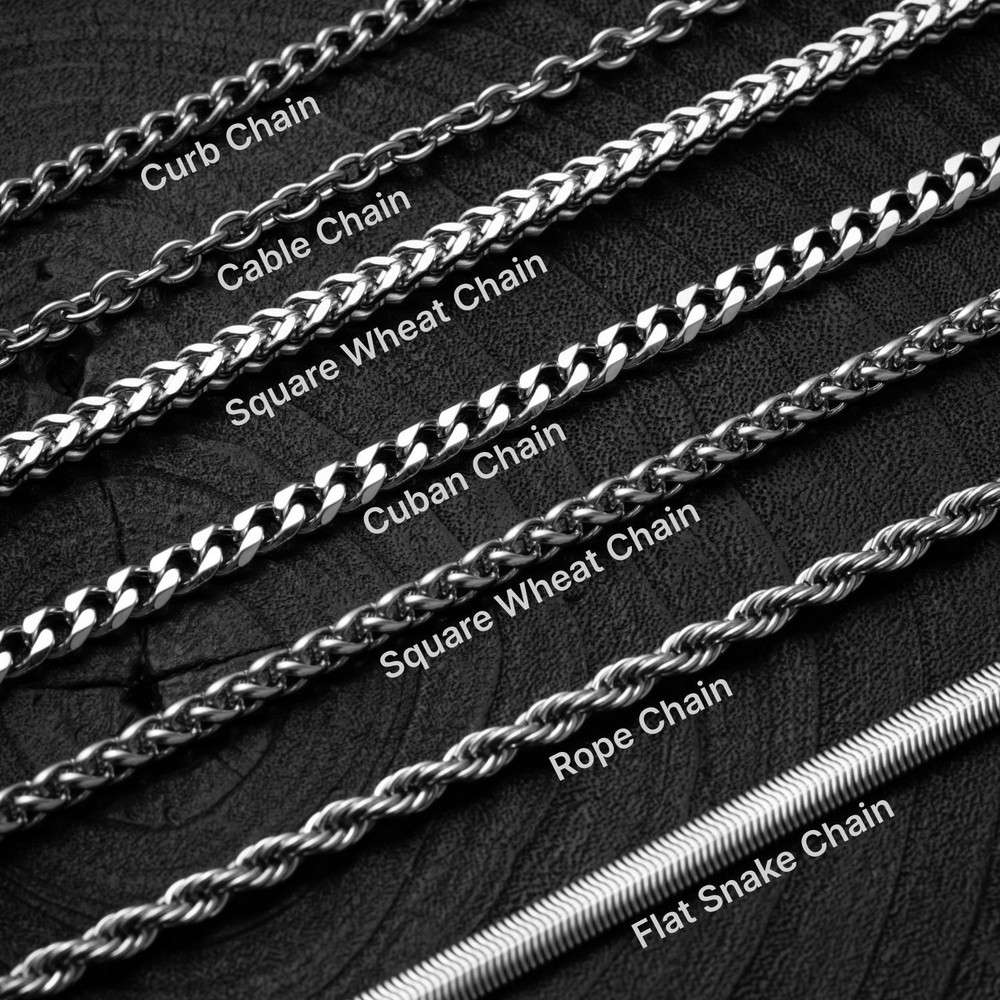 Titanium Steel Chain Necklace Set - Durable Stylish Jewelry for Men & Women