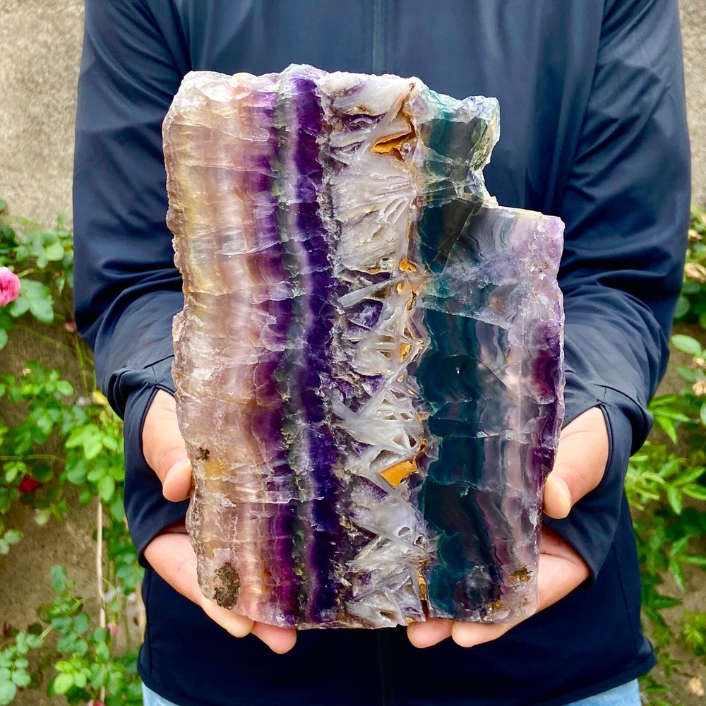 2.8LB Natural Rainbow Fluorite Crystal Flake Raw Stone Specimen