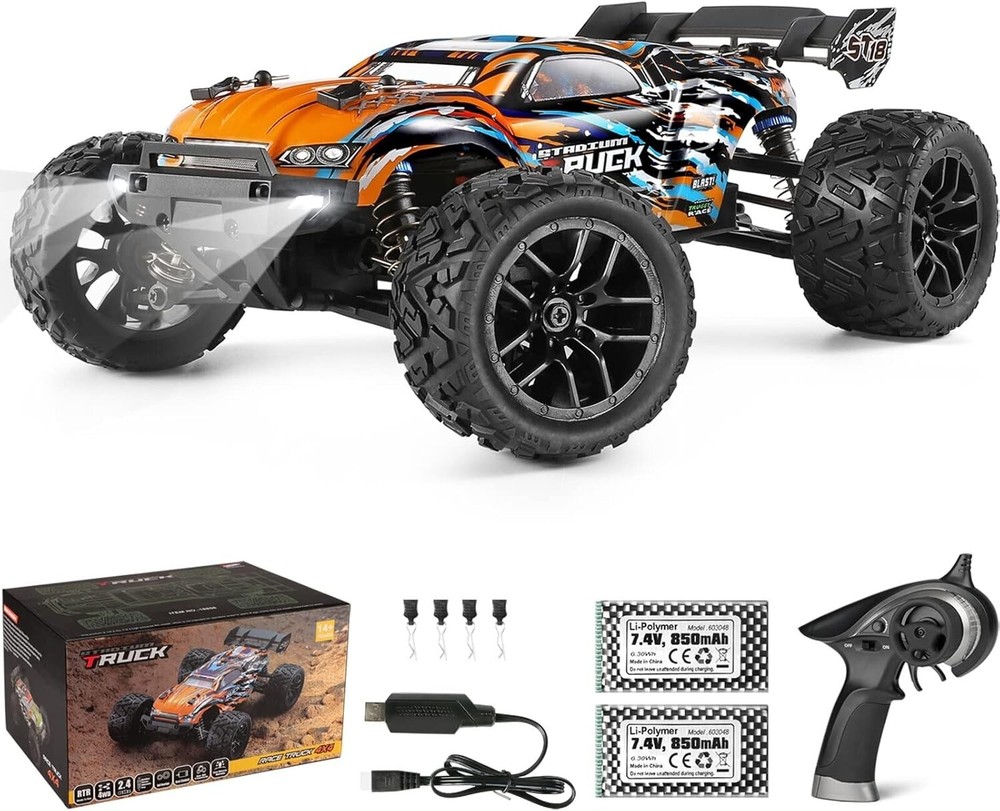 Robust 1:18 Remote Control Truck - High-Speed 36km/h with Rechargeable Batteries