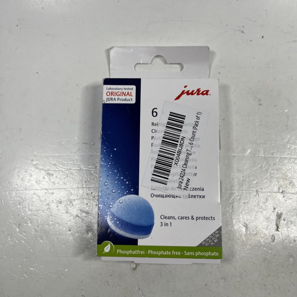 JURA 3 Phase Cleaning Tablets Pack of 6 for Coffee Machine Hygiene