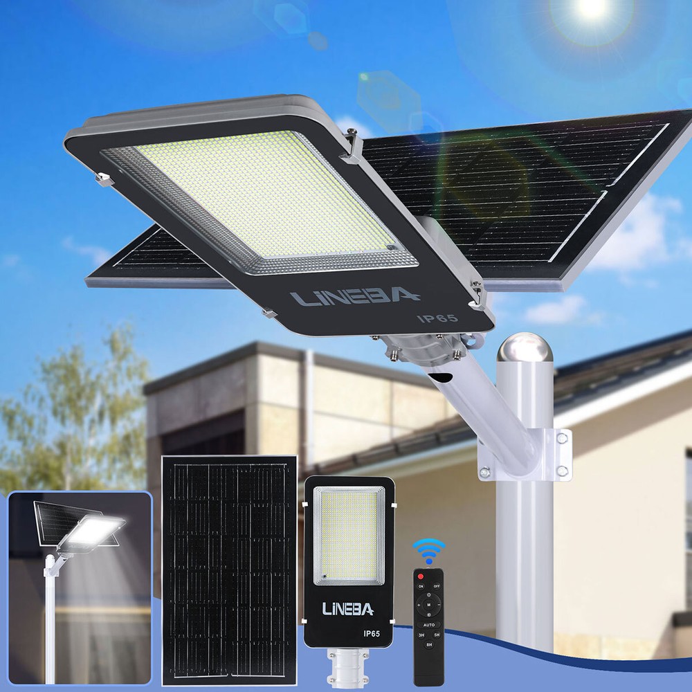 Super Bright 8800W Commercial Solar Street Light Outdoor Dusk to Dawn Lamp +Pole