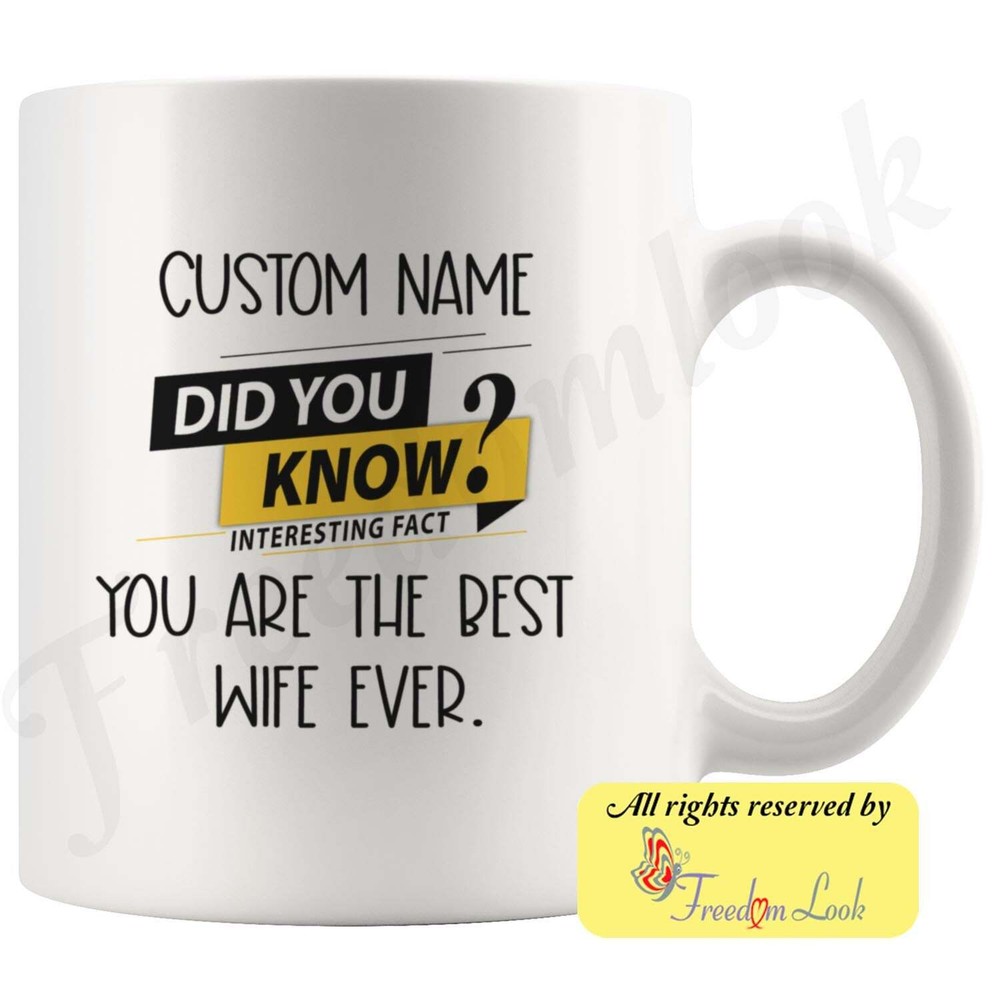 Wife Coffee Mug Wife Personalized Gifts New Wife Mug Wifey Coffee Mug Best Wife