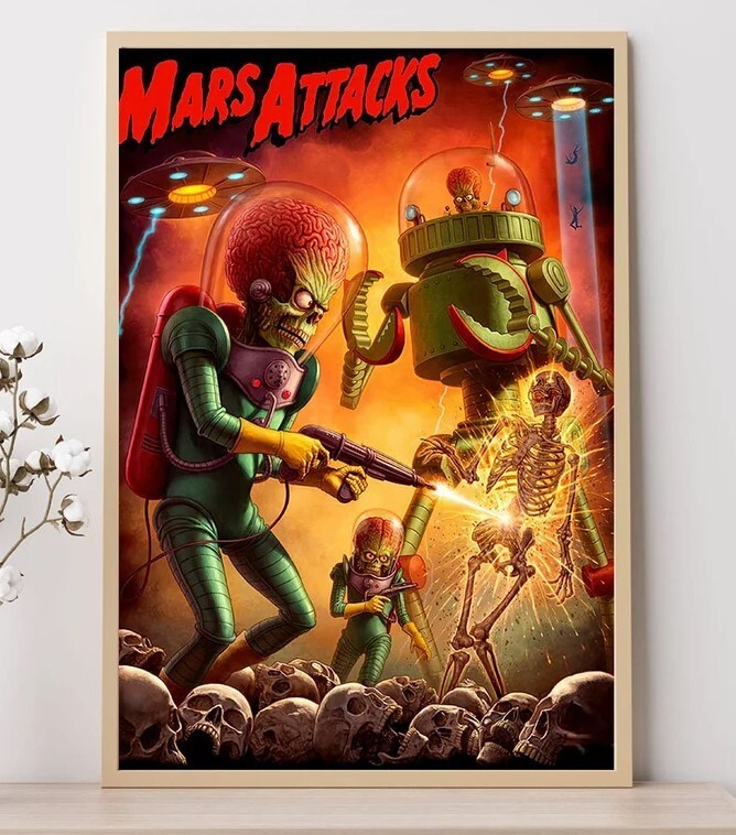 Mars Attacks! (1996)--Movie Poster, Art Prints, Home Decor,Wall Art