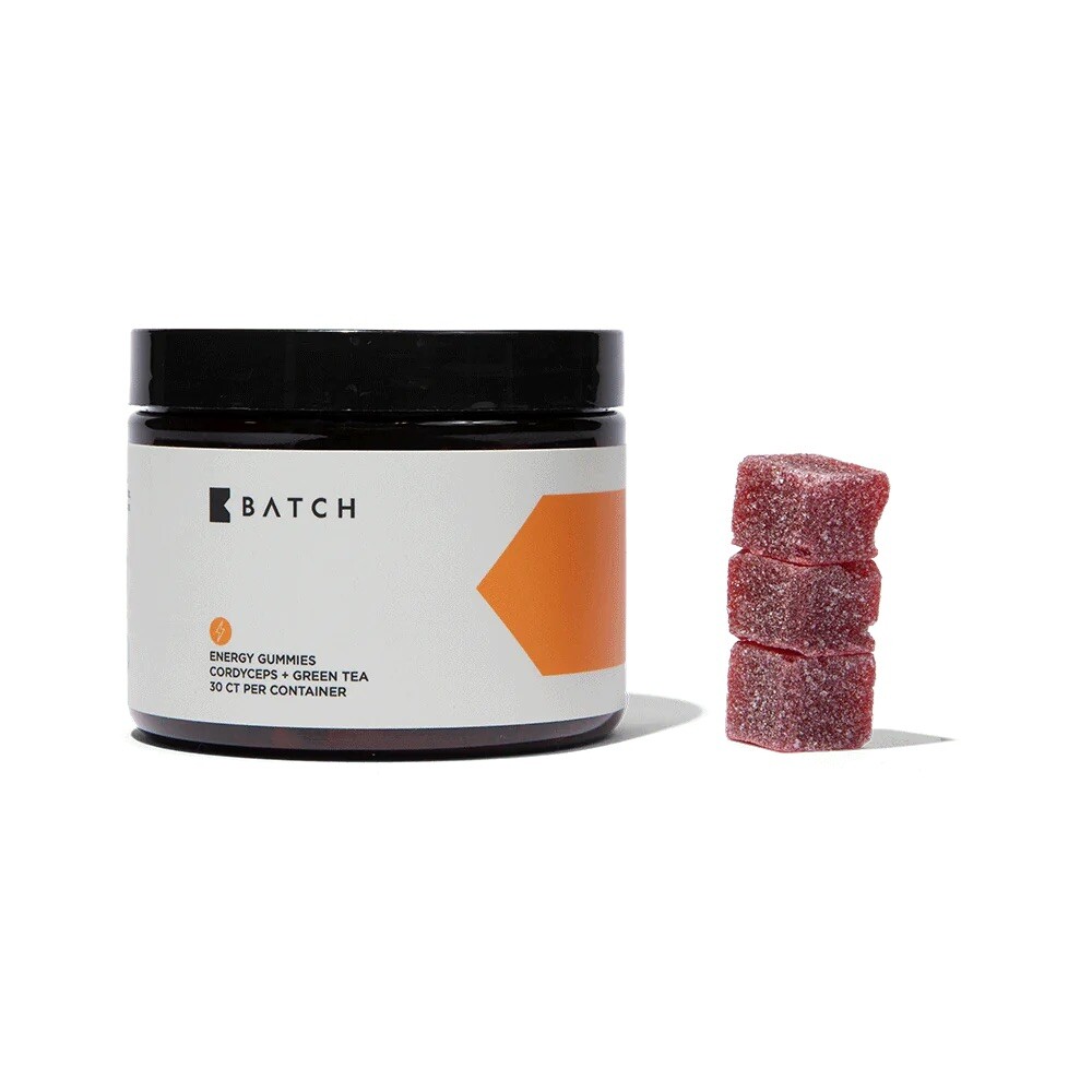Batch Energy Gummies Green Tea Mushroom Extract 30 Day Supply