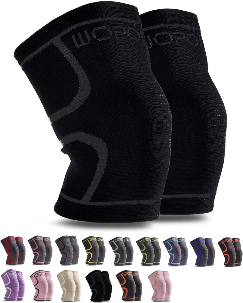 Knee Brace Sleeves for Weightlifting Working Out, Knee Pain Relief for Meniscus