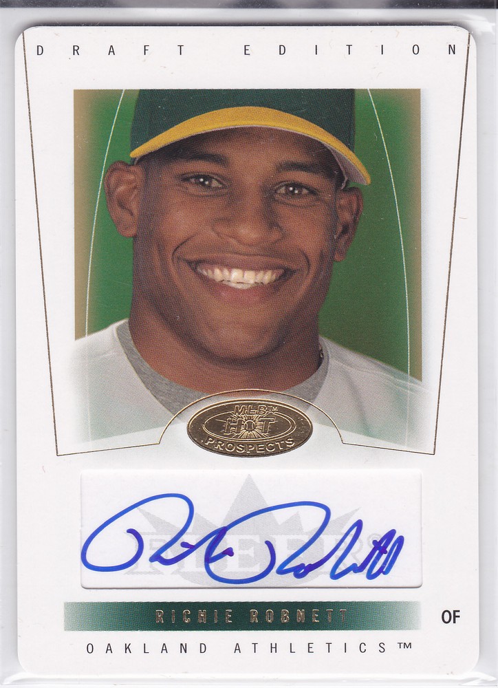 Richie Robnett  Oakland A's 04 Fleer Hot Prospects D/C  Autograph