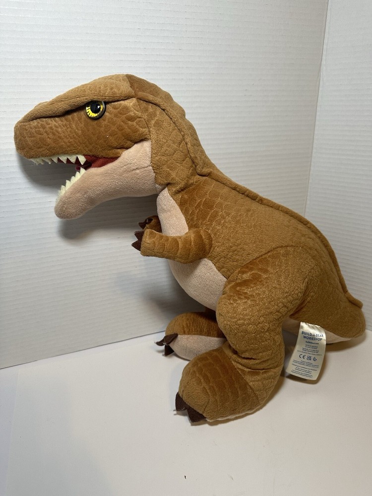 Jurassic World Dinosaur Build A Bear Plush B-A-B 28” Plush Brown .