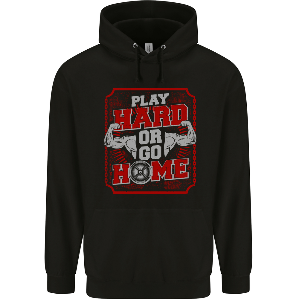 Play Hard Go Home Gym Hoodie for Men - 80% Cotton Training Top