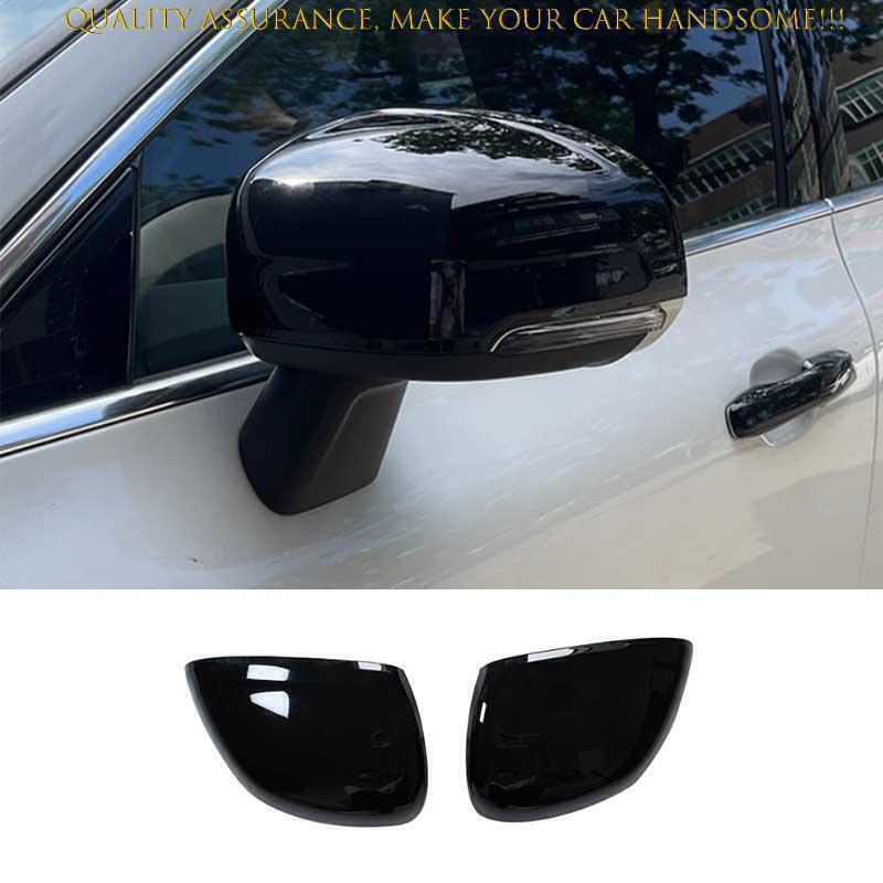 For Volvo S90 2017-2025 Glossy Black Car Rearview Mirror Cover Decor Shell Trim