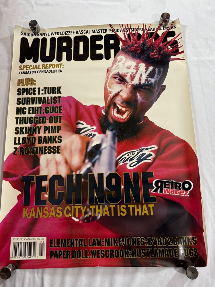 Tech N9ne - Murderdog Poster 24x32” rap magazine Kayne West strange music