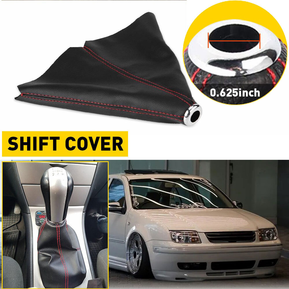 Upgraded PVC Leather Shift Knob Boot Cover for Toyota Ford Honda Audi MT AT Sport Models