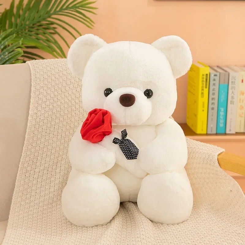 Valentine's Day Gifts For Her Soft White Animal Plush Teddy Bear Toys For Girls
