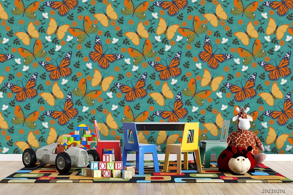 3D Flower Butterfly Pattern Wall Murals Wallpaper Murals Wall Sticker 21
