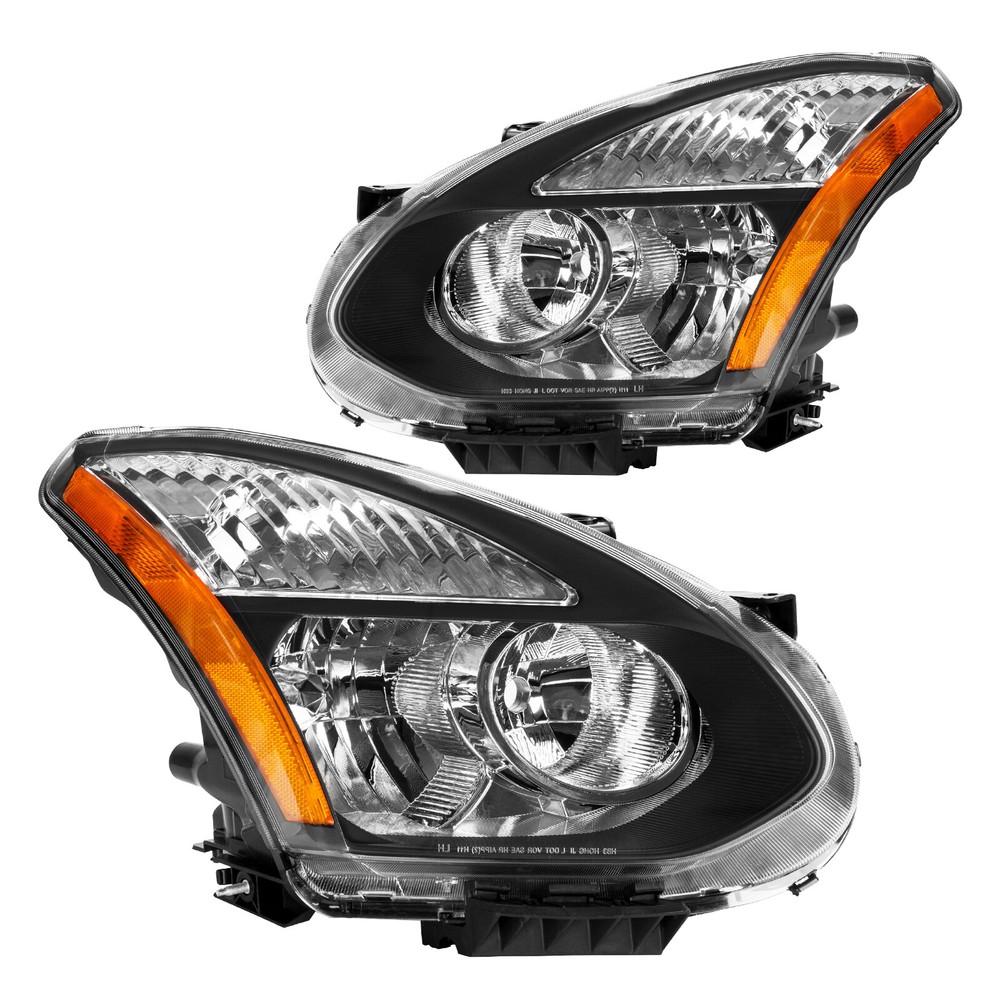 2008-2013 Nissan Rogue 2014-2015 Black Headlight Assembly Replacement