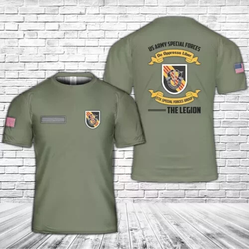 Custom Name US Army Special 5th Special Forces Group (5th SFG) T-Shirt Unisex