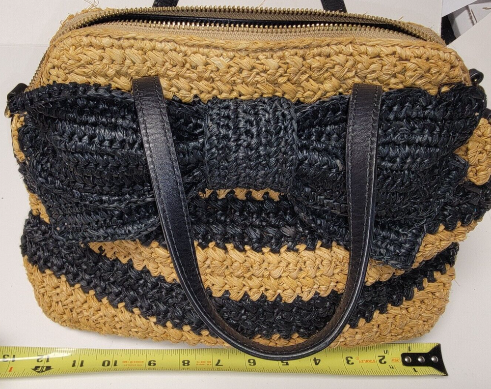 KATE SPADE BOW PURSE / HANDBAG WOVEN BRAND NEW NO TAGS SUPER MINT CONDITION