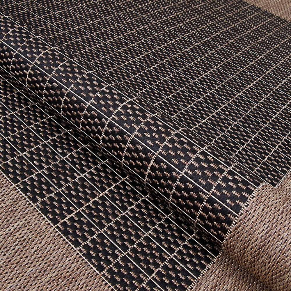 Dream Decor Pergola Quad Indoor Outdoor Rug Black Brown 2.3x11.9 ft Area Rug