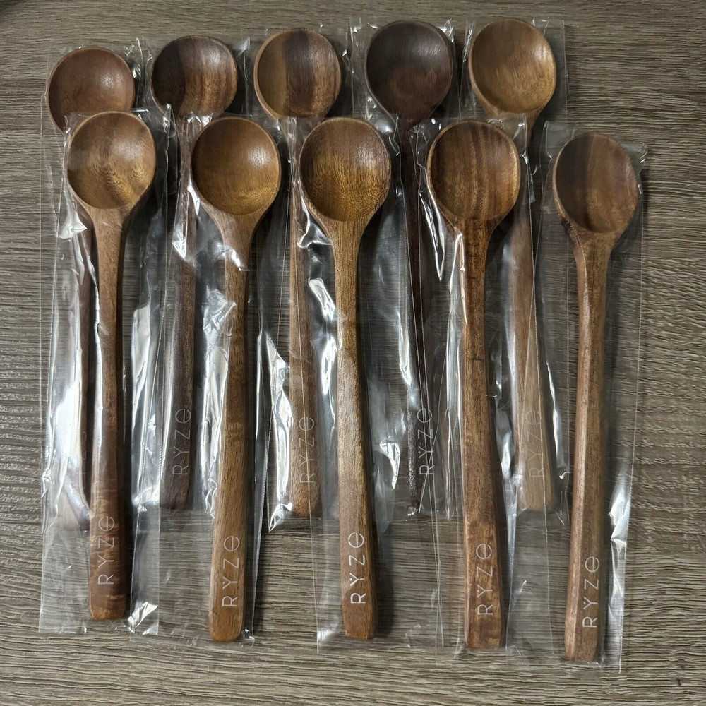 RYZE Handmade Acacia Wood Spoon for Mushroom Coffee - Durable & Stylish