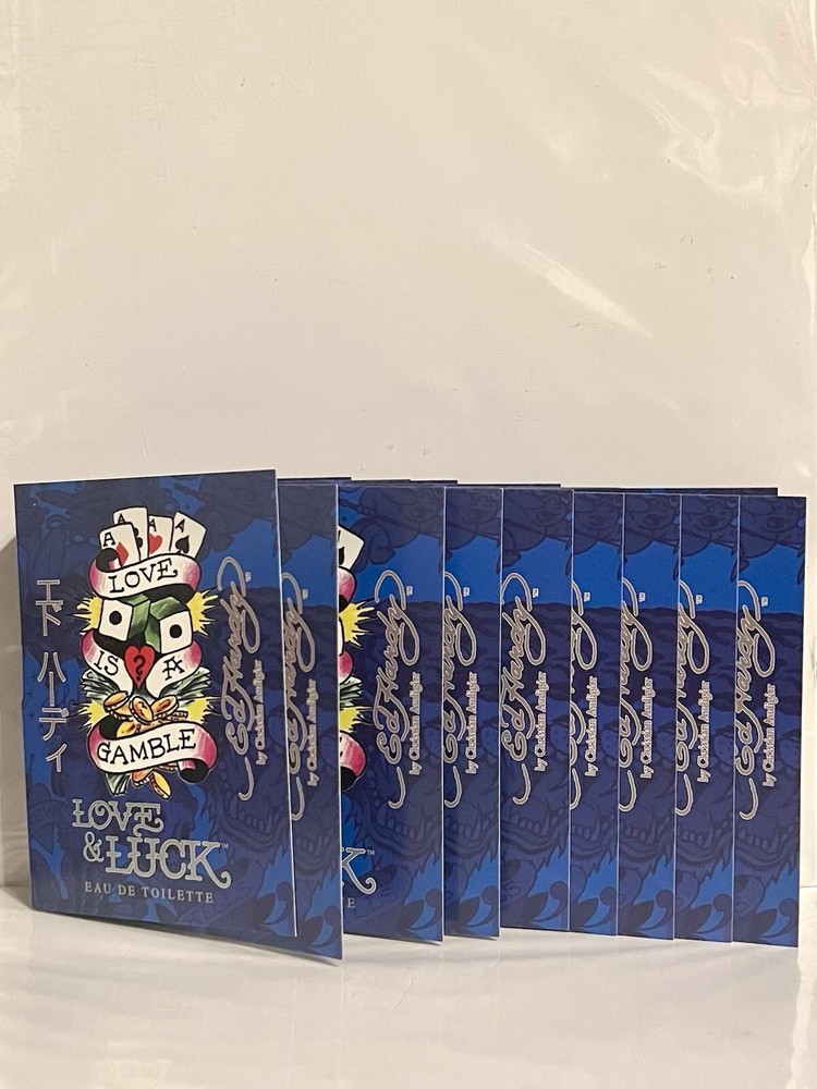 Lot Of 9 Ed Hardy By Christian Audigier Love & Luck EDT .05 Spray NEW CARDED D
