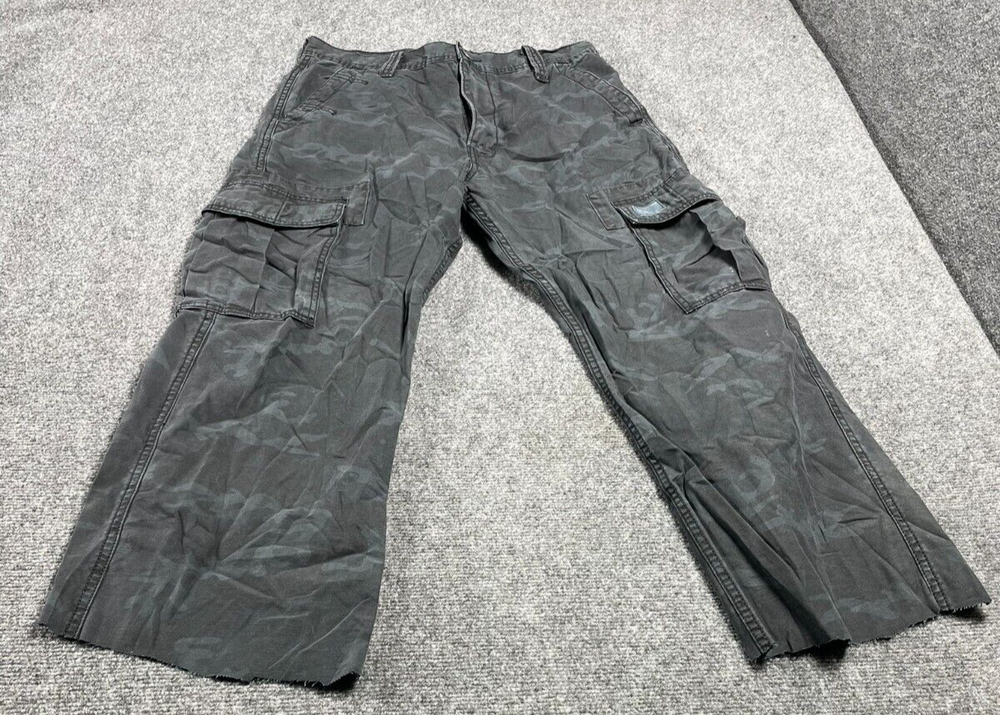 Levis Cargo Loose Straight Men's Pants Black Camo Workwear Outdoor Hiking 32x30