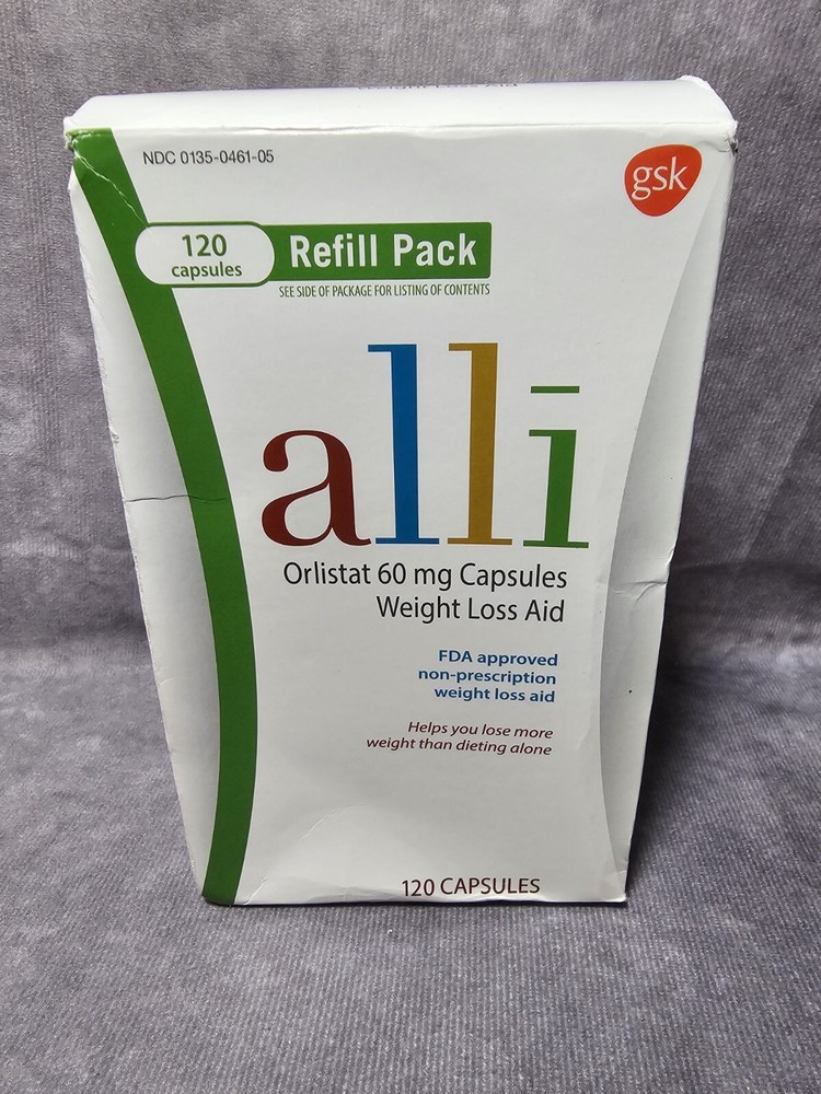 Alli Weight Loss Aid Diet Pills 60mg Capsules Refill Pack 120 NEW Exp 12/2025+