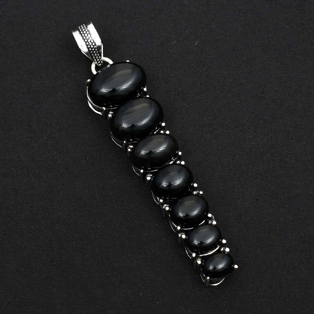 Black Onyx Ethnic Handmade Pendant Jewelry Gift for Women AP-80226 3.6 Inch