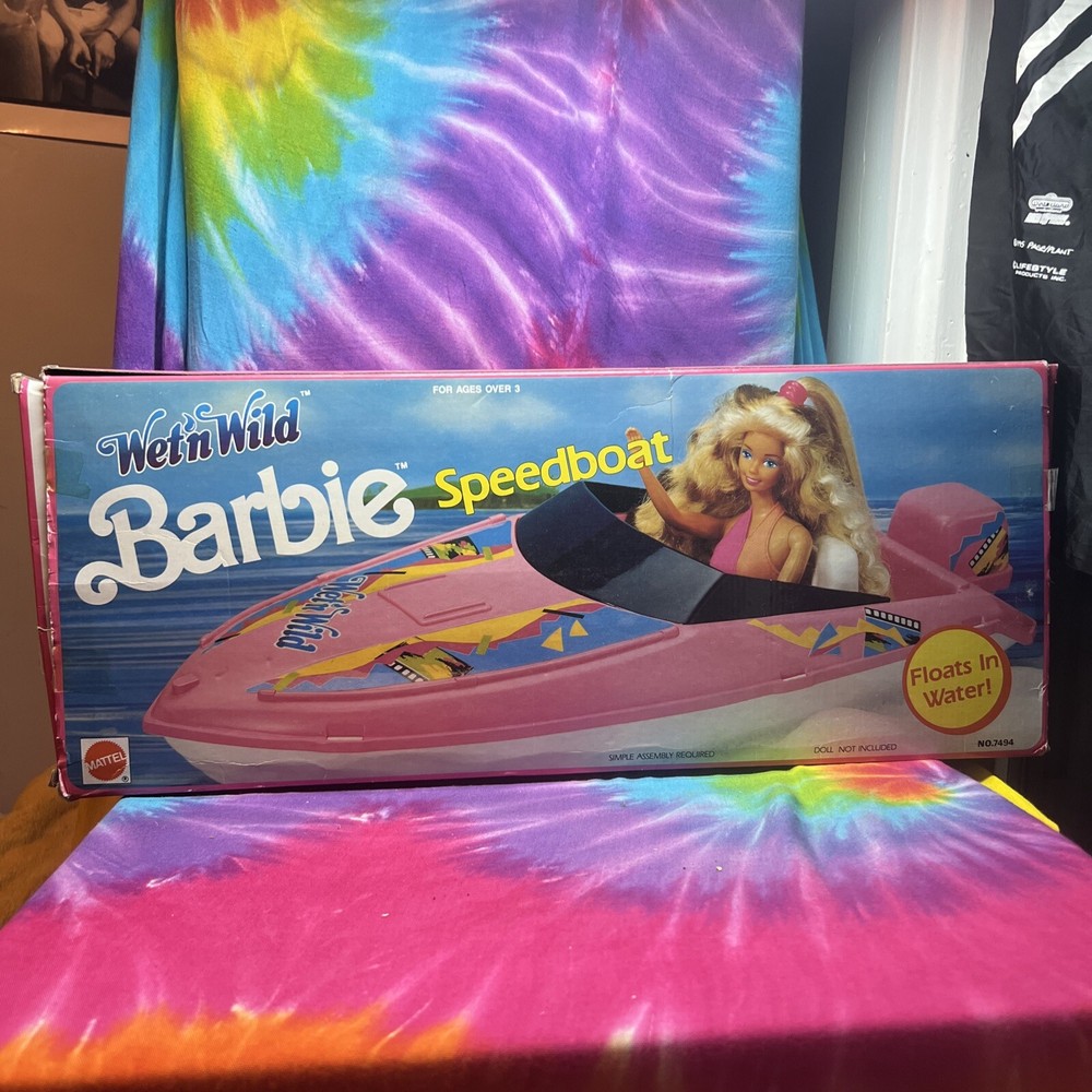 1989 Vintage Wet’n Wild Barbie SpeedBoat #7494 With Box
