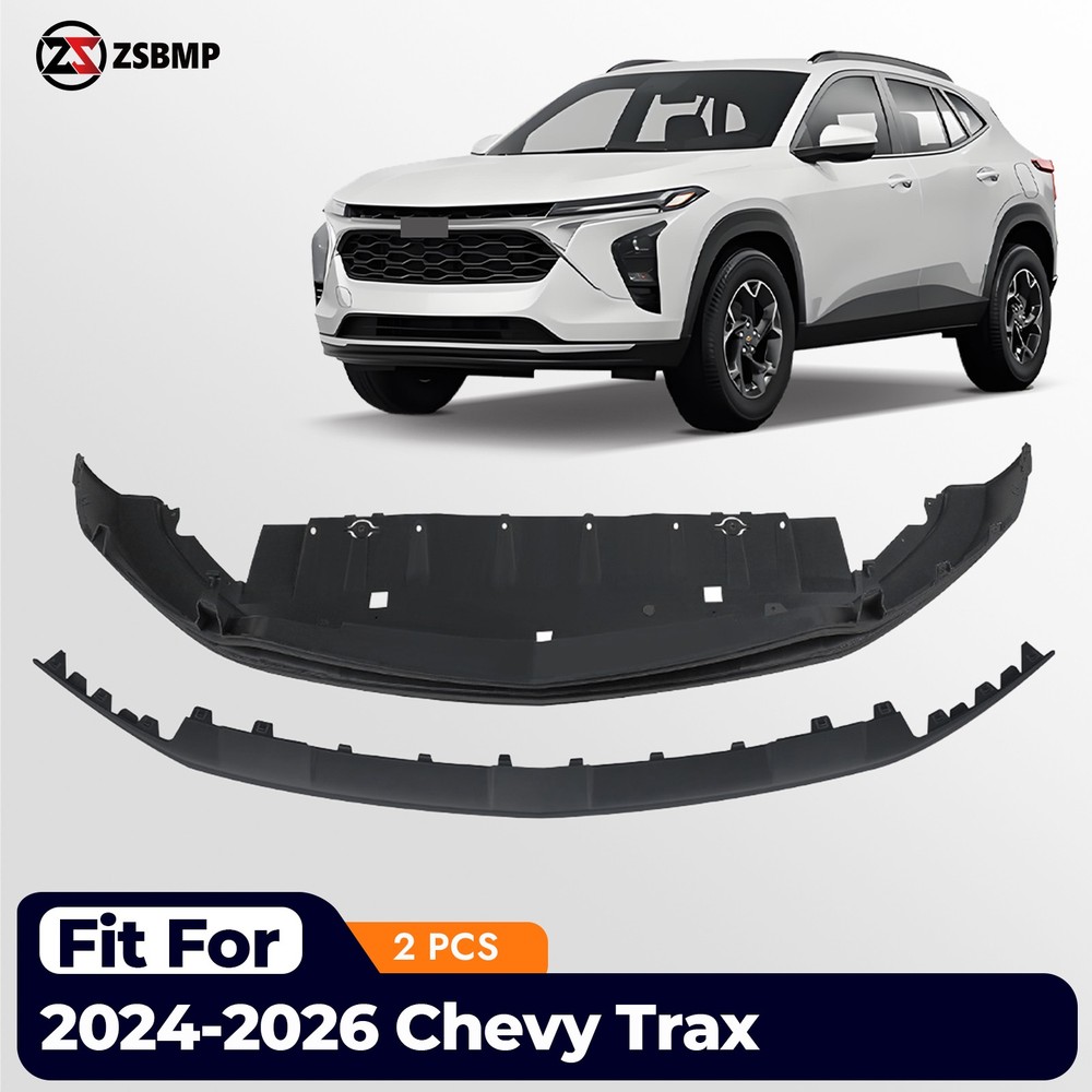 For 2024 2025 2026 Chevrolet Trax RS Front Lower Bumper Cover Trim Kit 2pcs