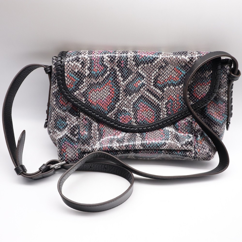 AIMEE KESTENBERG All For Love Crossbody Shoulder Bag Multicolor Snake Print Lthr