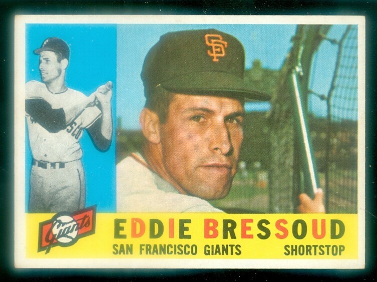 1960 Topps #253 Eddie Bressoud Baseball Card EXMT Condition  