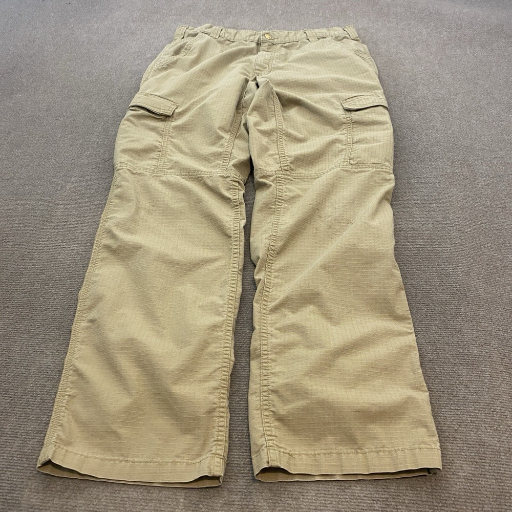 Carhartt Cargo Pants Mens 36x34 Force Work Rip Stop 104200-DKH  Distressed