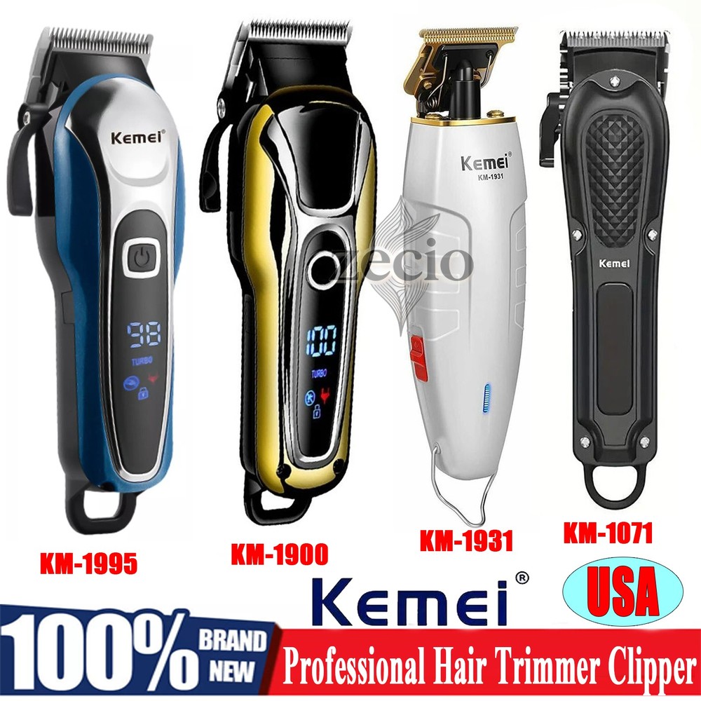 Professional Electric Cutting Machine Kemei Shaver Cordless Hair Trimmer Clipper
