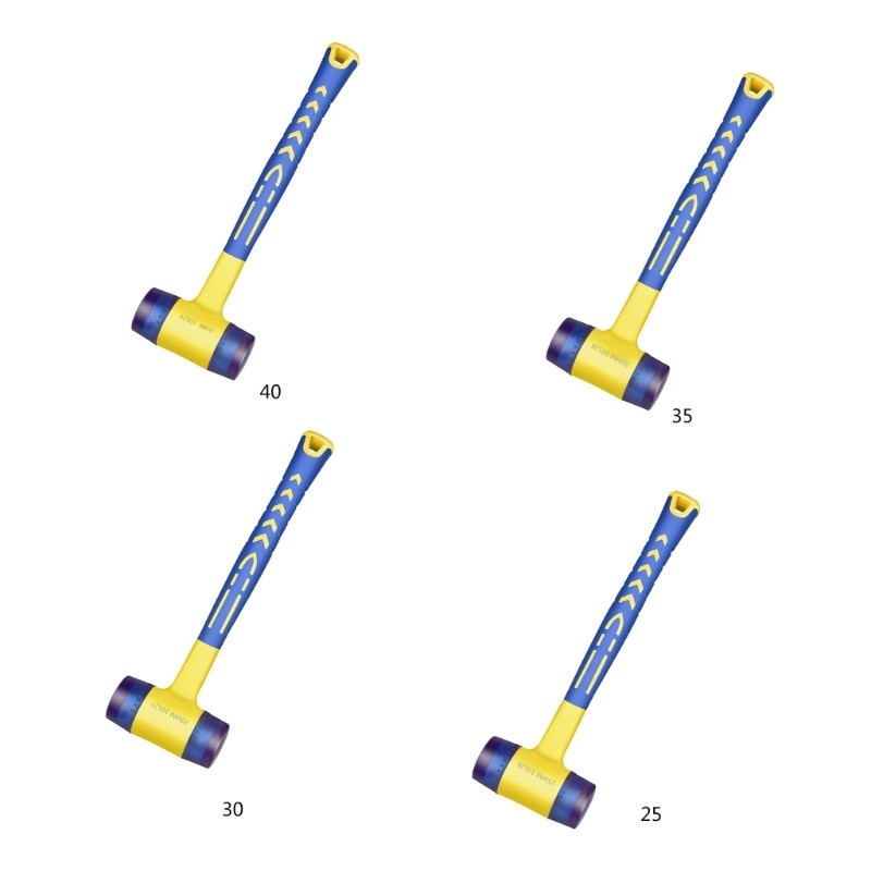 Double Headed Detachable Rubber Hammer with Comfort Grip Handle  -image
