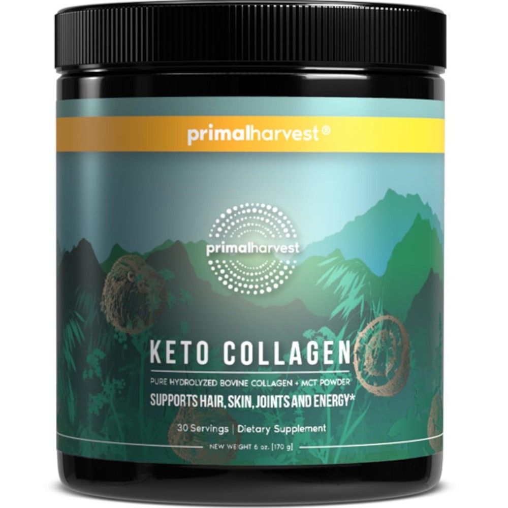 Keto Collagen Powder with MCT Oil Type I & III Collagen Peptides for Women & Men