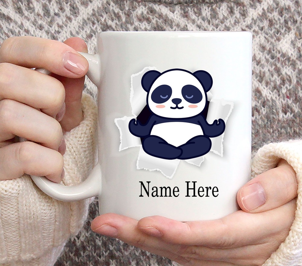 Funny Personalized Panda Custom Name Coffee Mug 11oz Panda Mug Llama Gifts Gift